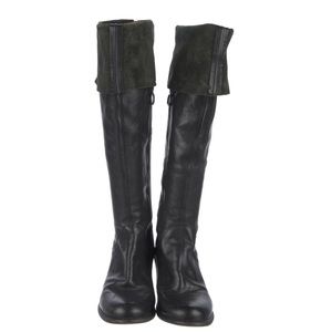 Black Leather FIORENTINI + BAKER tall boot SIZE 39